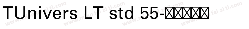 TUnivers LT std 55字体转换